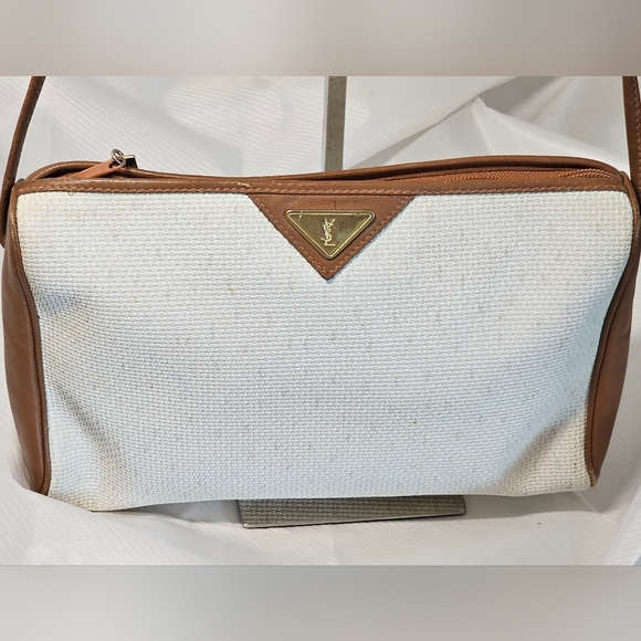 Yves Saint Laurent Handbags - Yves Saint Laurent White and Brown Women's Crossbody Bag